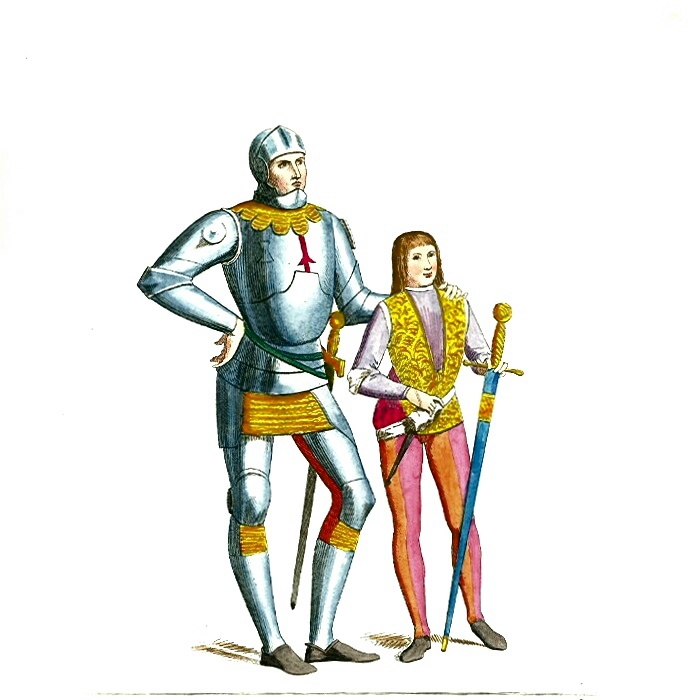 picture of a knight and his squire
